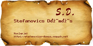 Stefanovics Dömös névjegykártya